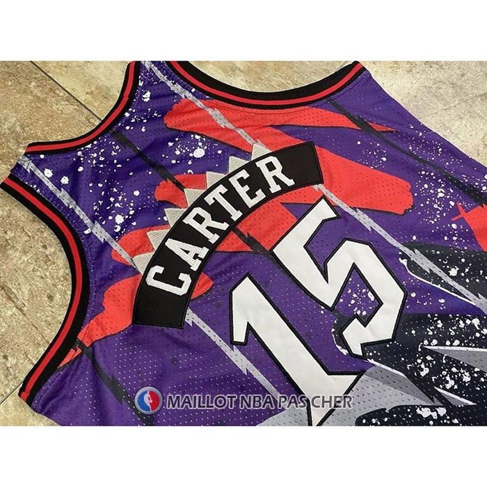 Maillot Tornto Raptors Vince Carter NO 15 Mitchell & Ness 1998-99 Volet